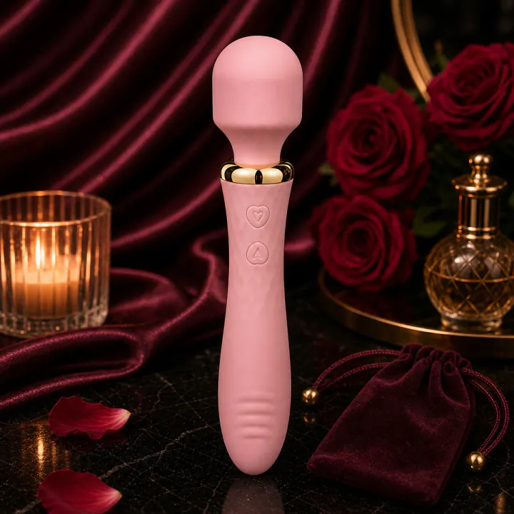 Rechargeable Pink Vibrator Wand VIP09 product image
